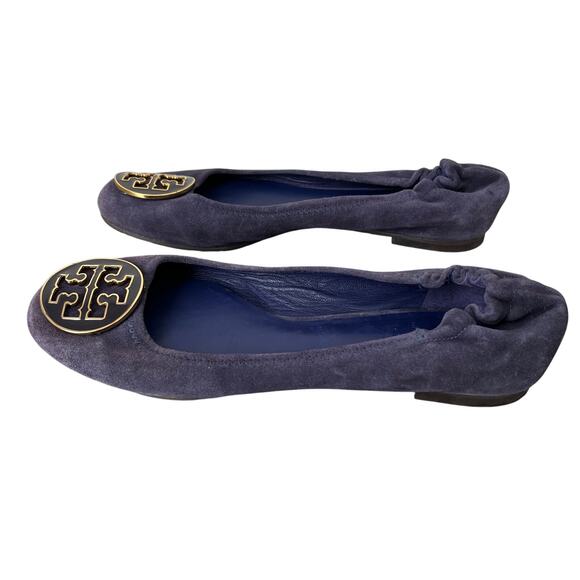 TORY BURCH | Women’s Suede Ballet Flats Navy | Size 7 - Picture 4 of 7